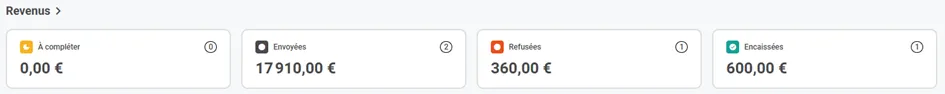 Capture d'écran — Gestion des factures de ventes : Factures clients