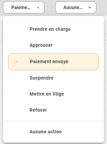 Capture d'écran — Gestion des tiers